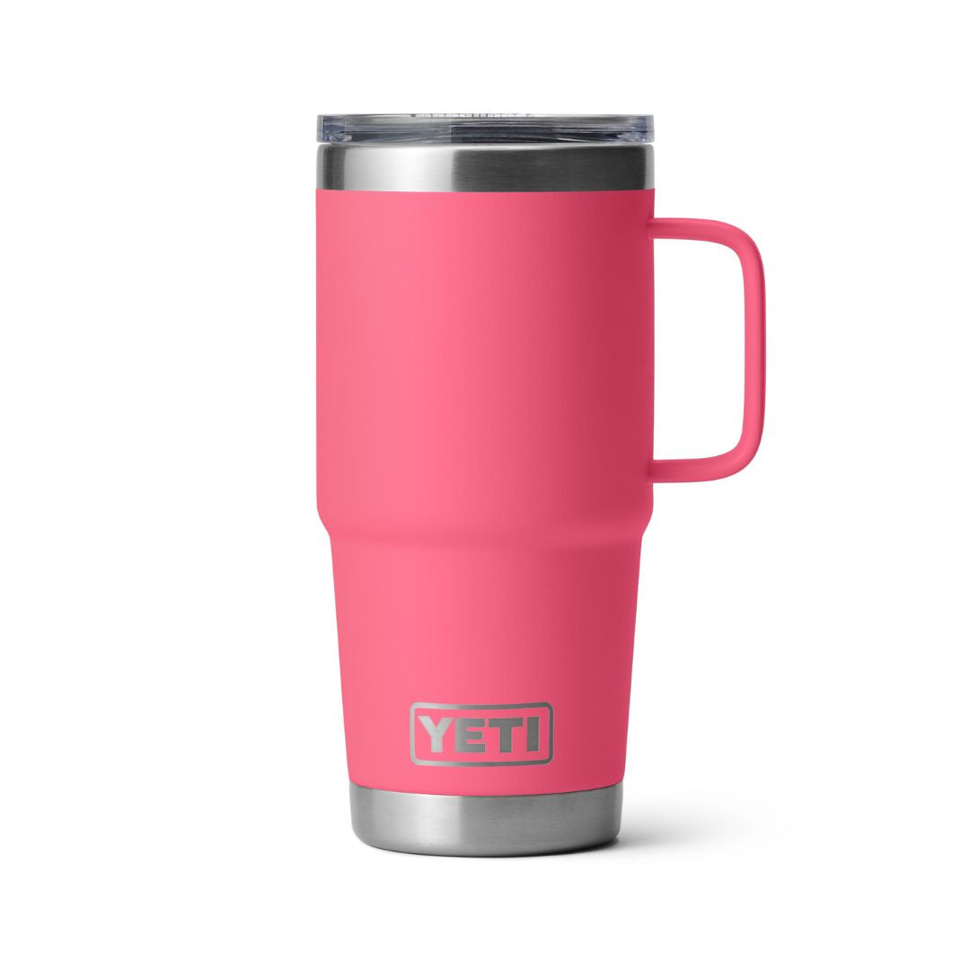 YETI Rambler 20 Oz Travel Mug in Tropical Pink (591ml) with StrongHold Lid