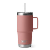 YETI Rambler 25 Oz Straw Mug in Sandstone Pink (710 ml) with Straw Lid