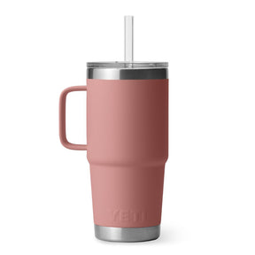 YETI Rambler 25 Oz Straw Mug in Sandstone Pink (710 ml) with Straw Lid