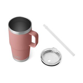 YETI Rambler 25 Oz Straw Mug in Sandstone Pink (710 ml) with Straw Lid