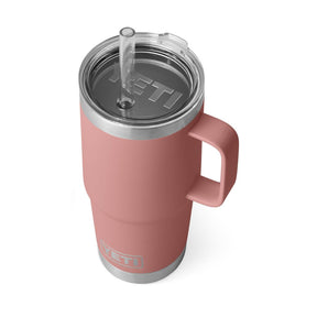 YETI Rambler 25 Oz Straw Mug in Sandstone Pink (710 ml) with Straw Lid