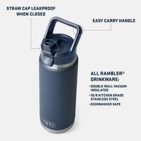 YETI Rambler 26 Oz Bottle in Ridgeline (769ml) with Straw Cap