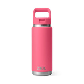 YETI Rambler 26 Oz Water Bottle in Tropical Pink (769ml) with Straw Cap