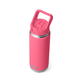 YETI Rambler 26 Oz Water Bottle in Tropical Pink (769ml) with Straw Cap