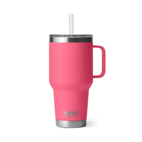 YETI Rambler 35 Oz Straw Mug in Tropical Pink (994ml) with Straw Lid