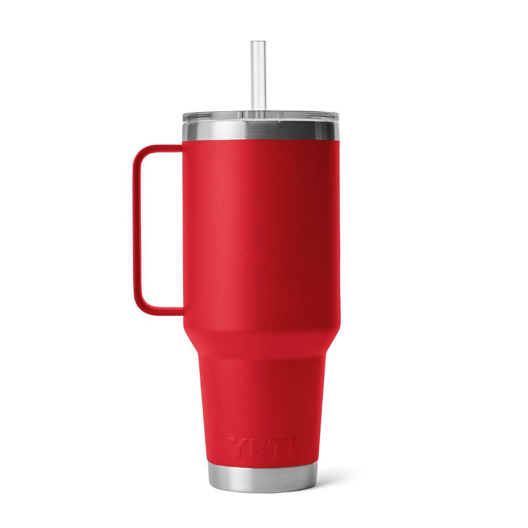 YETI Rambler 42 Oz Straw Mug in Rescue Red (1242ml) with Straw Lid