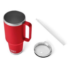 YETI Rambler 42 Oz Straw Mug in Rescue Red (1242ml) with Straw Lid