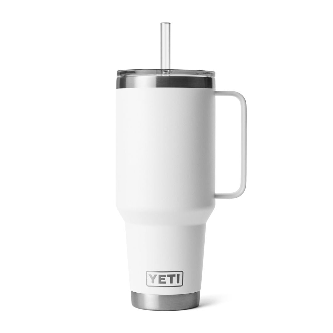 YETI Rambler 42 Oz Straw Mug in White (1242ml) with Straw Lid