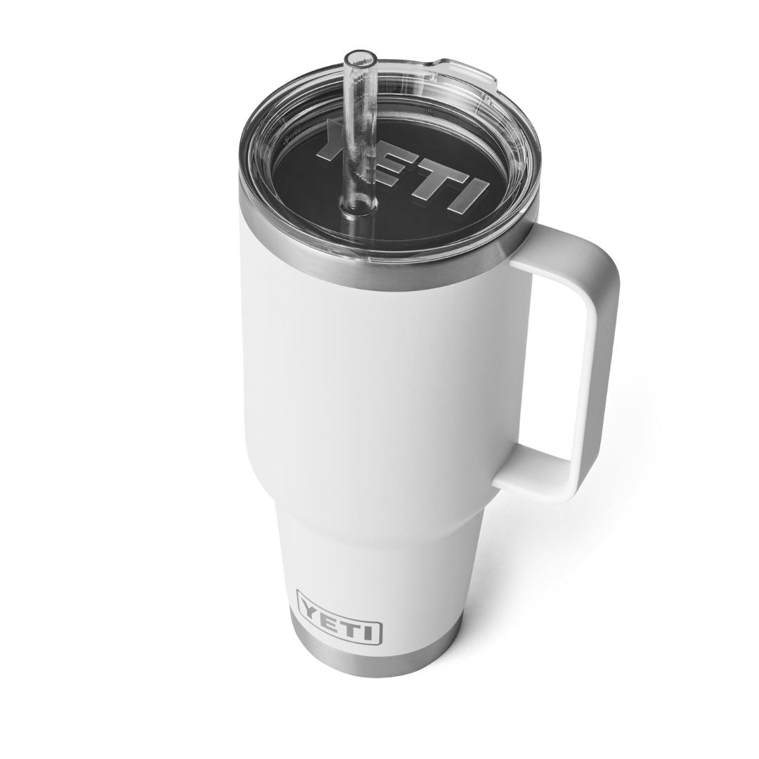 YETI Rambler 42 Oz Straw Mug in White (1242ml) with Straw Lid