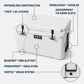 YETI Tundra 45 Cooler Box in White/Blue