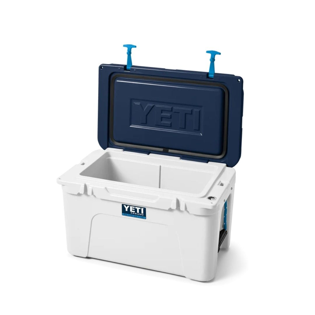 YETI Tundra 45 Cooler Box in White/Blue