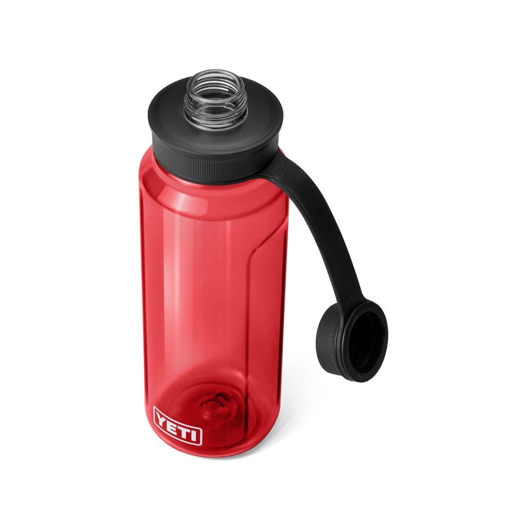 YETI Yonder 34 Oz Water Bottle in Rescue Red (1000ml) with Tether Cap