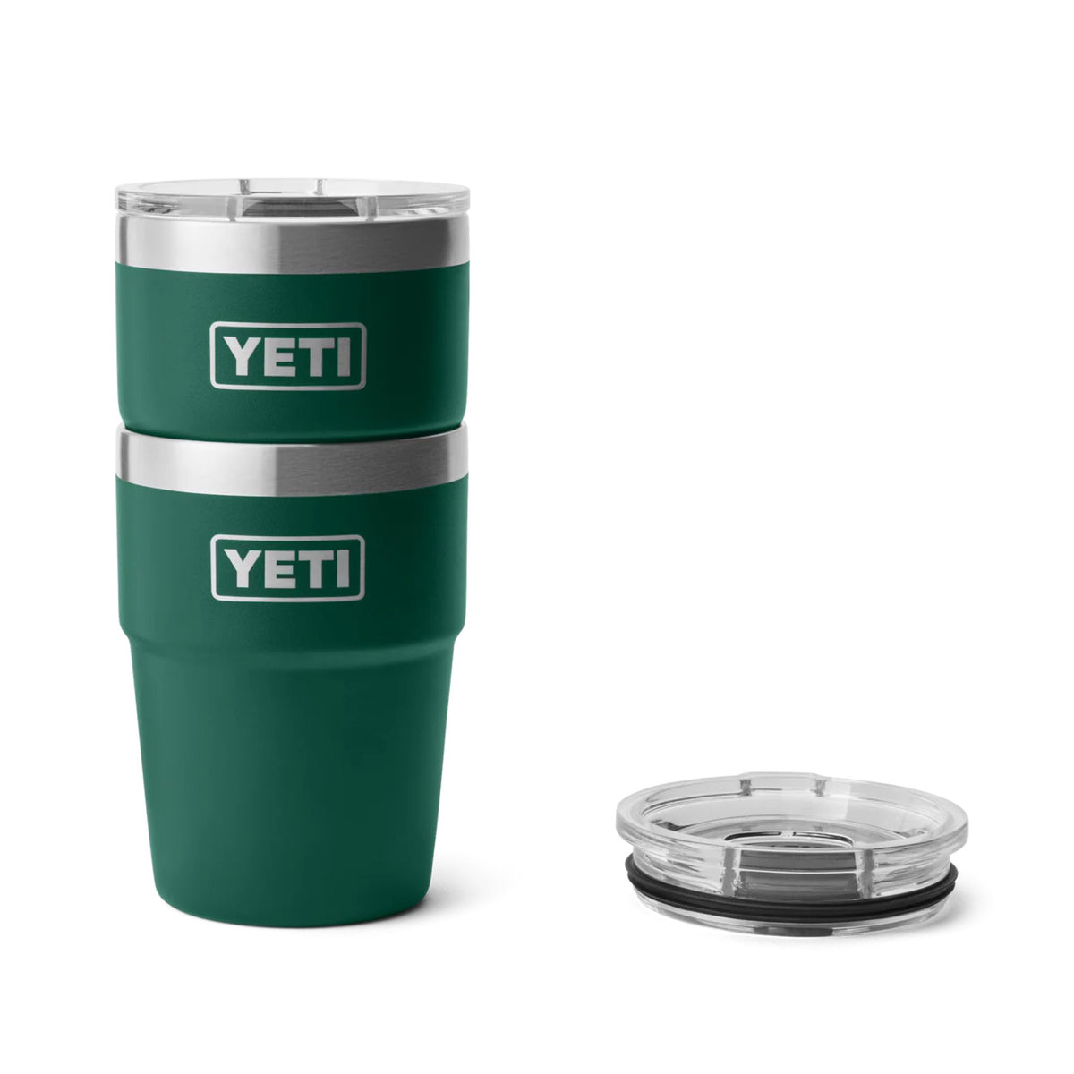 Yeti Rambler 16 Oz Stackable Cup in Black Forest Green (475 ml)