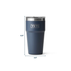 Yeti Rambler 20 Oz Stackable Cup in Black Forest Green (591 ml)