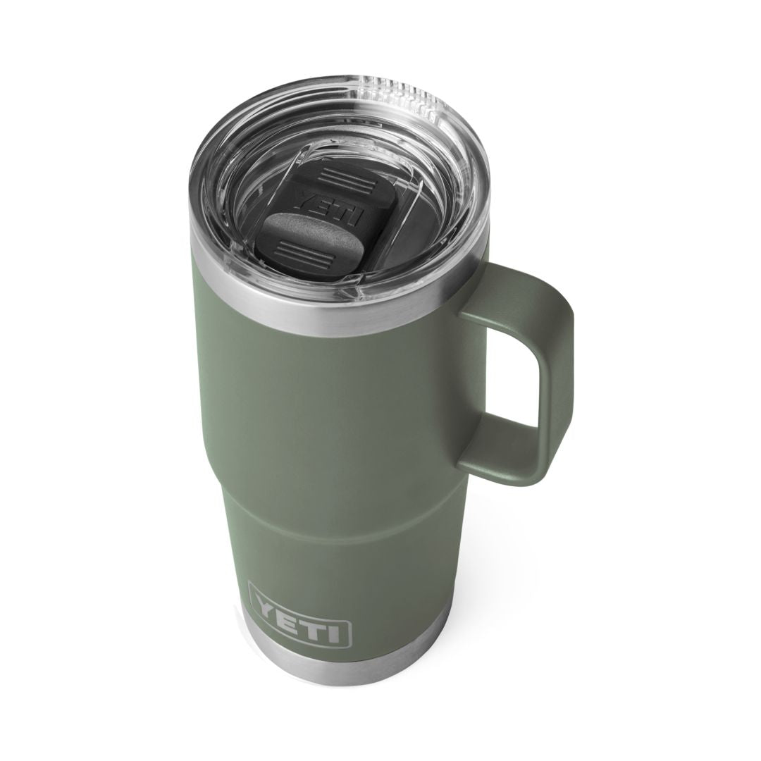 Yeti Rambler 20 Oz Travel Mug with Stronghold Lid in Camp Green (591 ml)