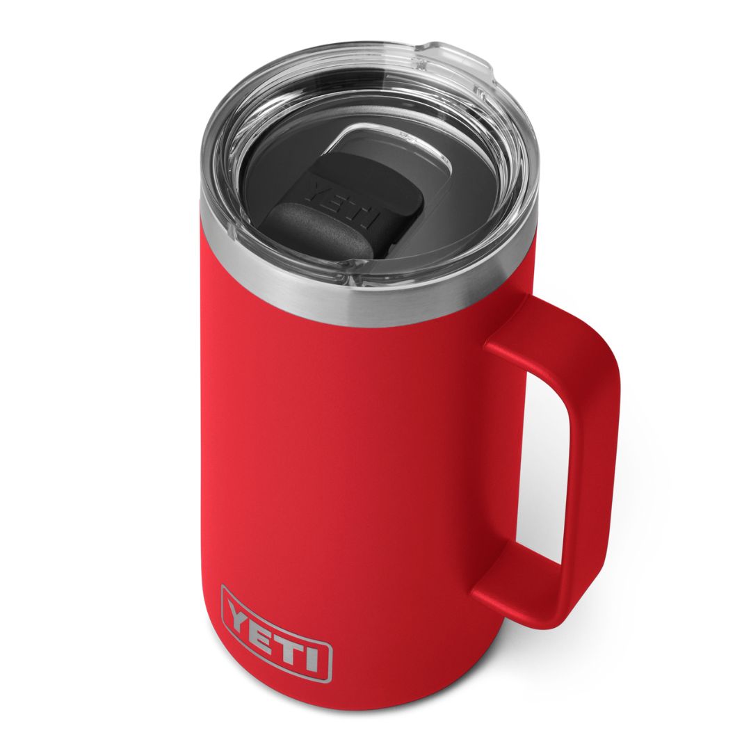 Yeti Rambler 24 Oz Travel Mug with Stronghold Lid in Rescue Red (710 ml)