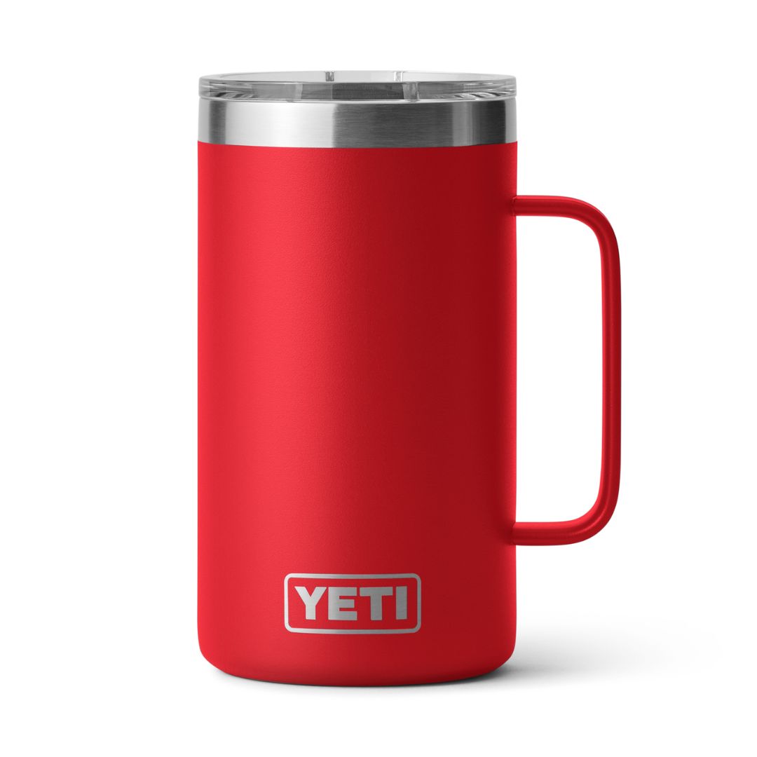 Yeti Rambler 24 Oz Travel Mug with Stronghold Lid in Rescue Red (710 ml)