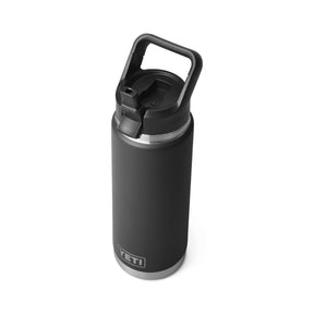 YETI Rambler 26 Oz Bottle in Black (769ml) with Straw Cap