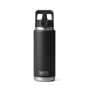 YETI Rambler 26 Oz Bottle in Black (769ml) with Straw Cap