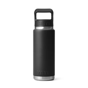 YETI Rambler 26 Oz Bottle in Black (769ml) with Straw Cap