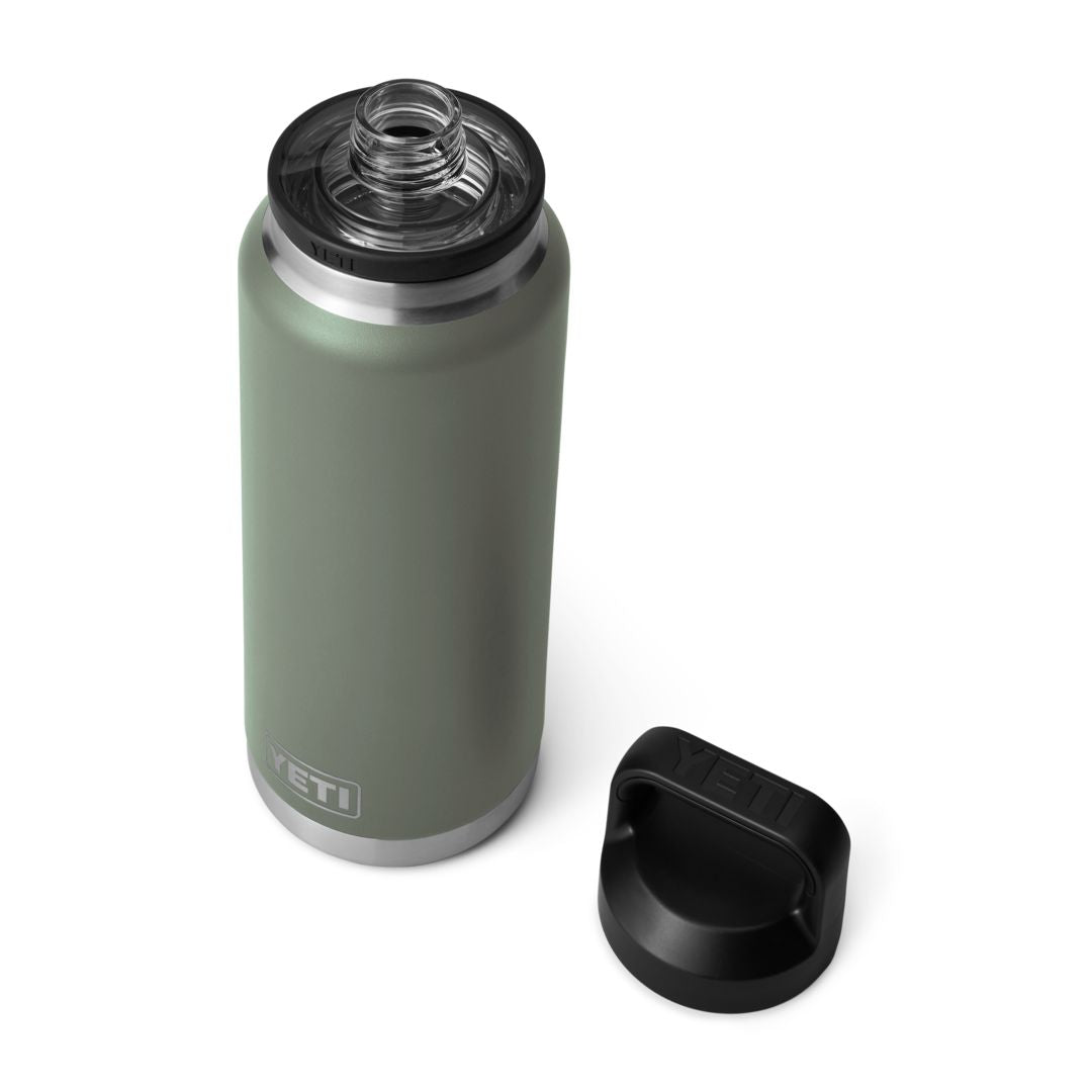 Yeti Rambler 36 Oz Bottle with Chug Cap in Camp Green (1065 ml)