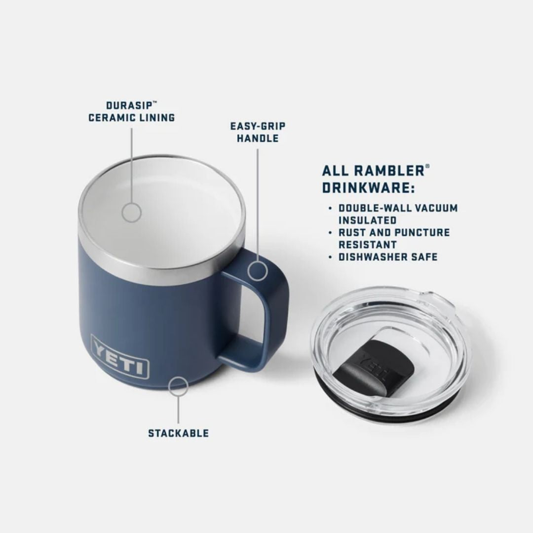 Yeti Rambler® 10 oz (295 ml) Stackable Mug With DuraSip™ Ceramic Lining in White