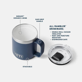 Yeti Rambler® 10 oz (295 ml) Stackable Mug With DuraSip™ Ceramic Lining in White