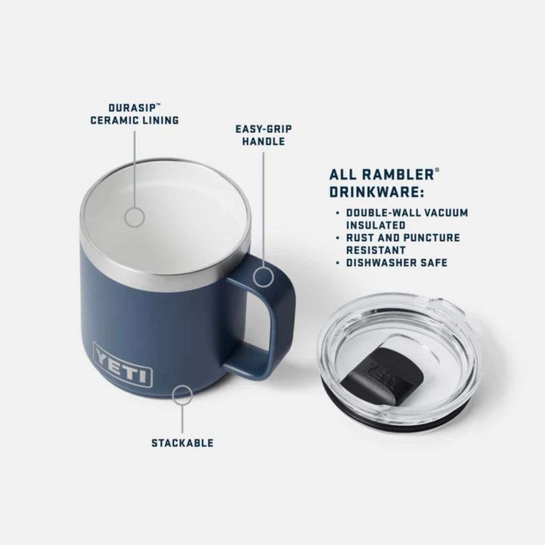 Yeti Rambler® 10 oz (295 ml) Stackable Mug With DuraSip™ Ceramic Lining in Stainless Steel