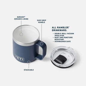 Yeti Rambler® 10 oz (295 ml) Stackable Mug With DuraSip™ Ceramic Lining in Stainless Steel