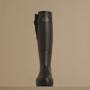 Le Chameau Women's Vierzonord Neoprene Lined Wellington Boot in Marron Fonce