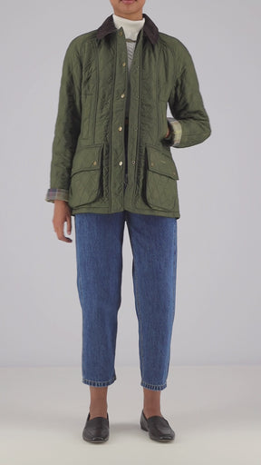Barbour Women's Beadnell Polarquilt Jacket in Olive