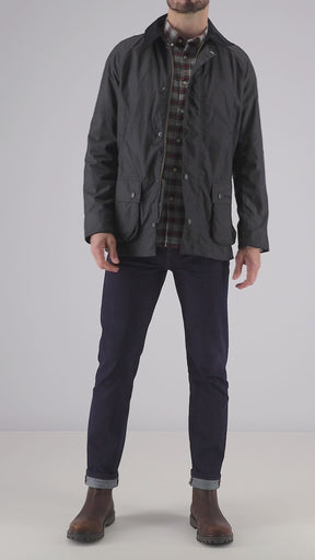 Barbour Men's Ashby Waxed Jacket in Navy