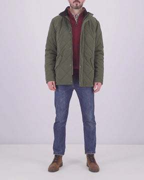 Barbour Men's Elter Quilted Jacket in Olive