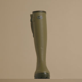 Le Chameau Women's Vierzon Jersey Lined Wellington Boots in Vert Vierzon (Iconic Green)