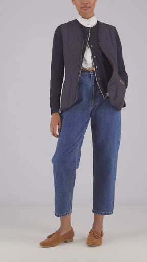 Barbour Women's Betty Fleece Liner Gilet in Navy