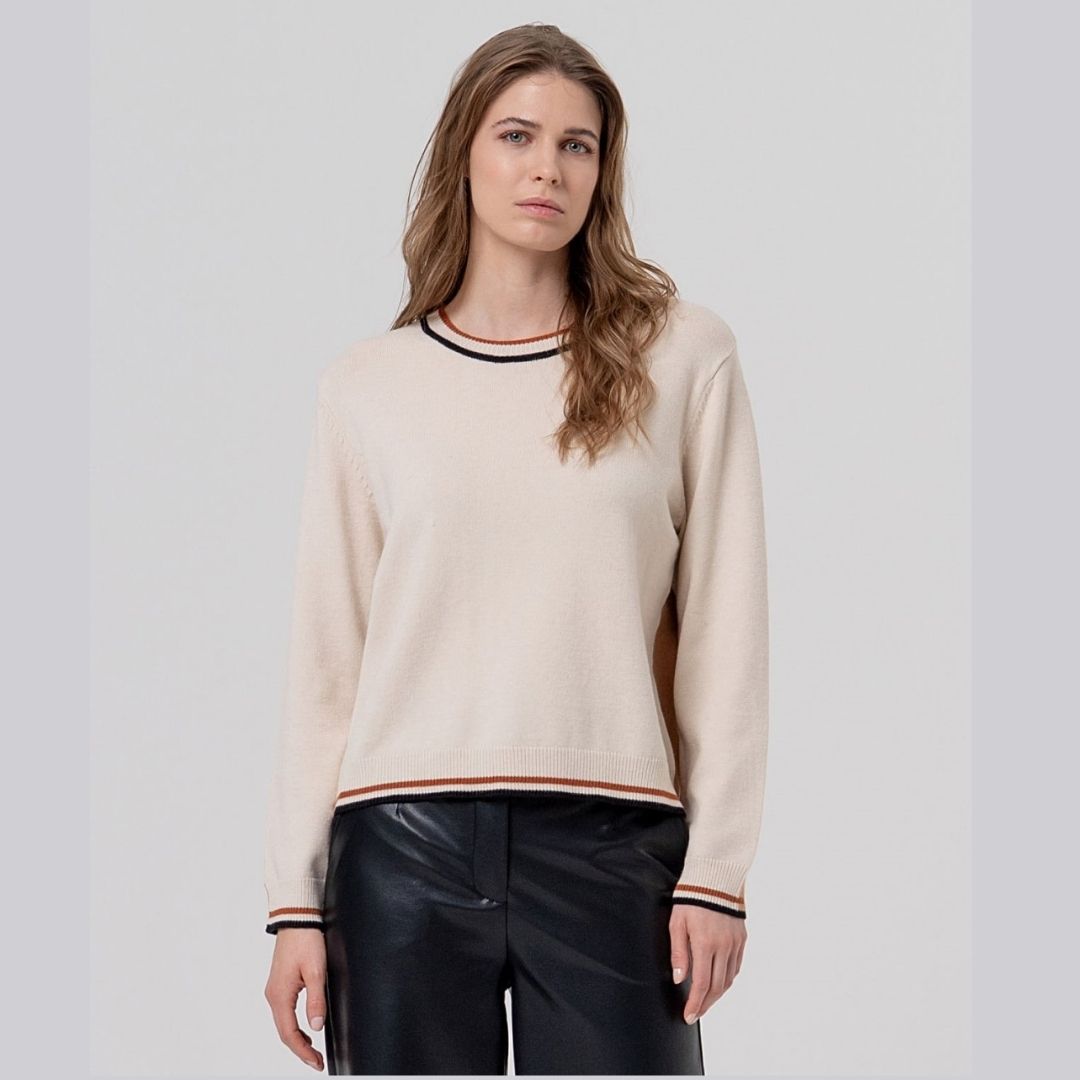 Surkana Redodno Collar Sweater in Ecru