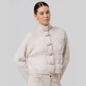 Surkana Fireplace Neckline Jacket in Ecru