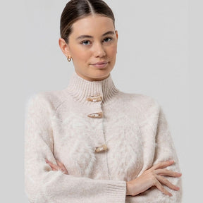 Surkana Fireplace Neckline Jacket in Ecru