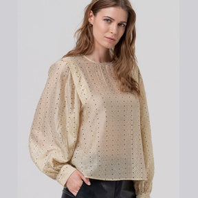 Surkana Blouse Shoulder Detail in Beige