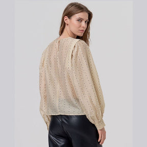 Surkana Blouse Shoulder Detail in Beige