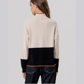 Surkana Perkins Neck Sweater in Ecru