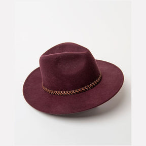 Surkana Fedora Hat in Maroon