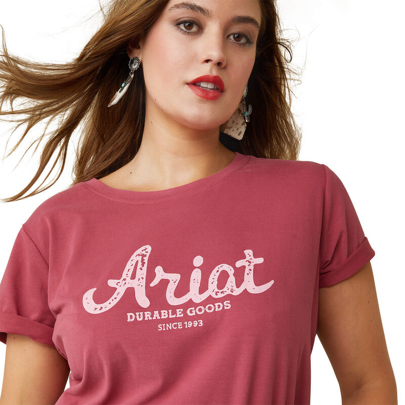 Ariat Women's Real Durable Goods Tee in Earth Red