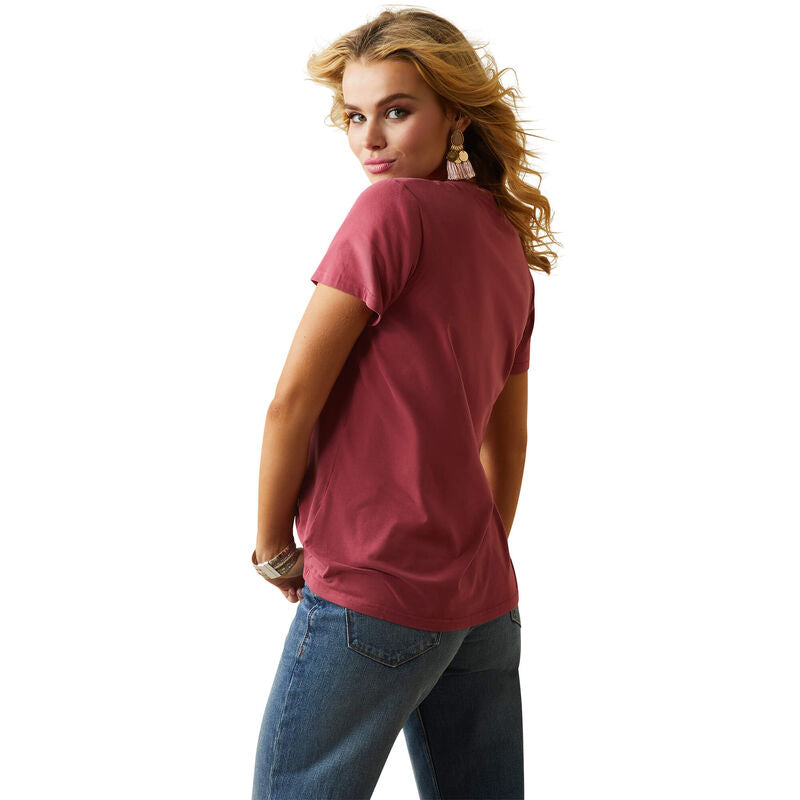 Ariat Women's Real Durable Goods Tee in Earth Red