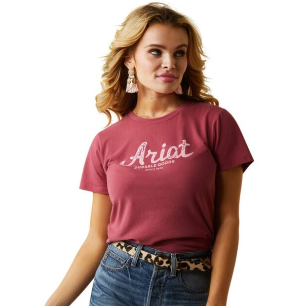 Ariat Women's Real Durable Goods Tee in Earth Red