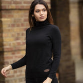 Welligogs Merino wool roll neck jumper in navy - RedMillsStore.ie