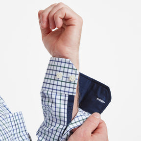 Schoffel Men's Milton Tailored Shirt in Racing & Navy