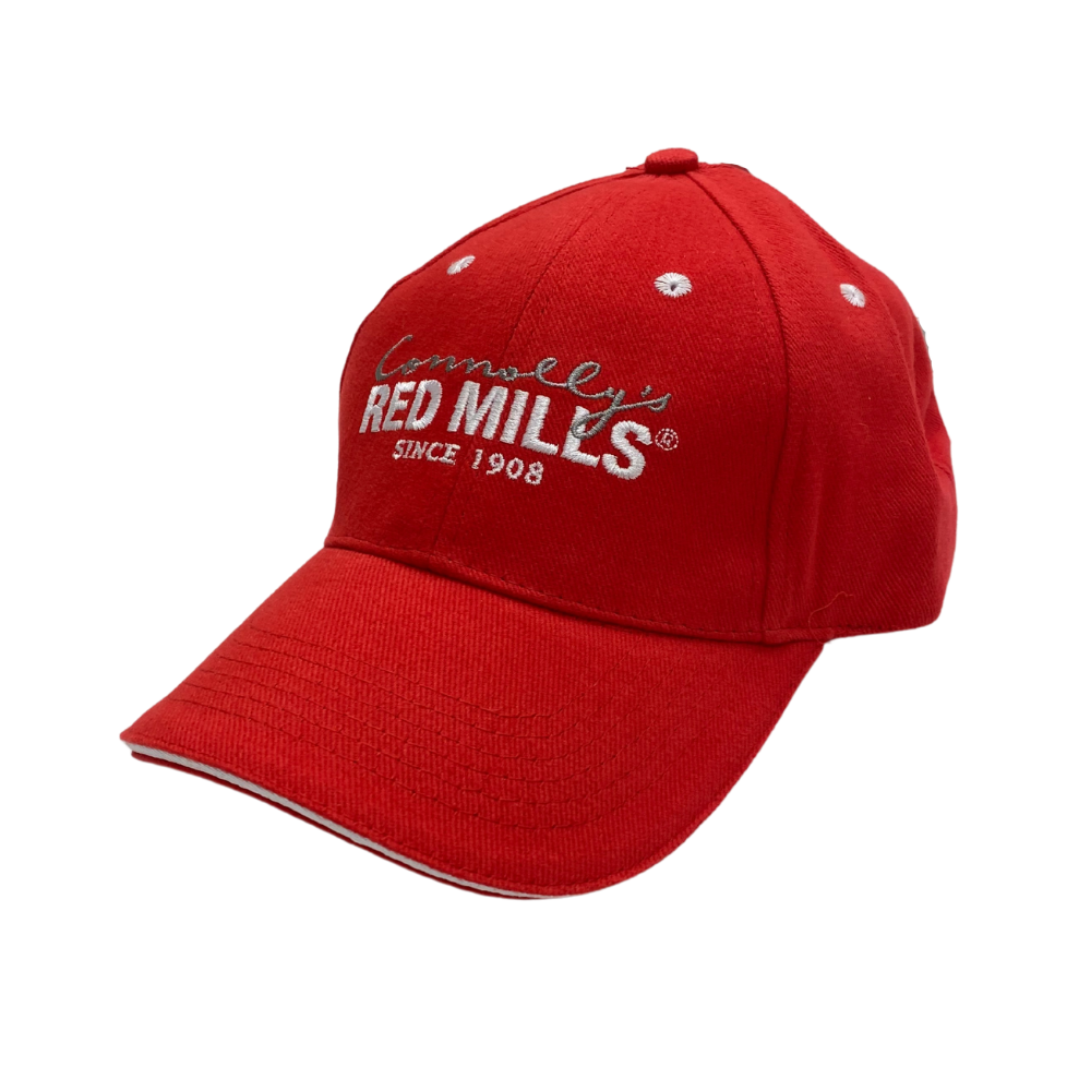 Red Mills Baseball Cap in Red