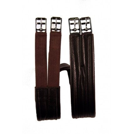 Berney Three Fold Leather Elasticated Girth - RedMillsStore.ie