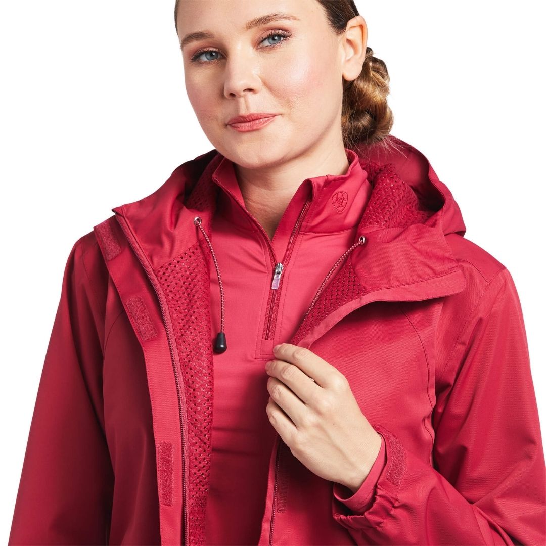Ariat Women's Spectator Waterproof Jacket in Red Bud